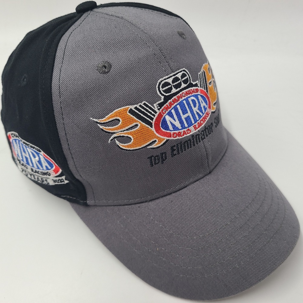 NHRA Hat Adjustable Gray Black Top Eliminator Club 2021 Drag Racing Members Men